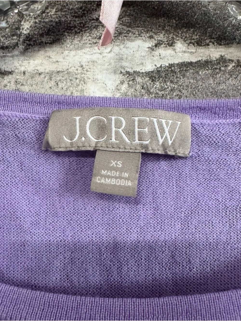 J. Crew Halle crewneck sweater Hampton purple merino wool